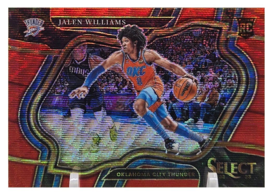 2022-23 Panini Select Base Set Jalen Williams Red Wave Prizm #282 card