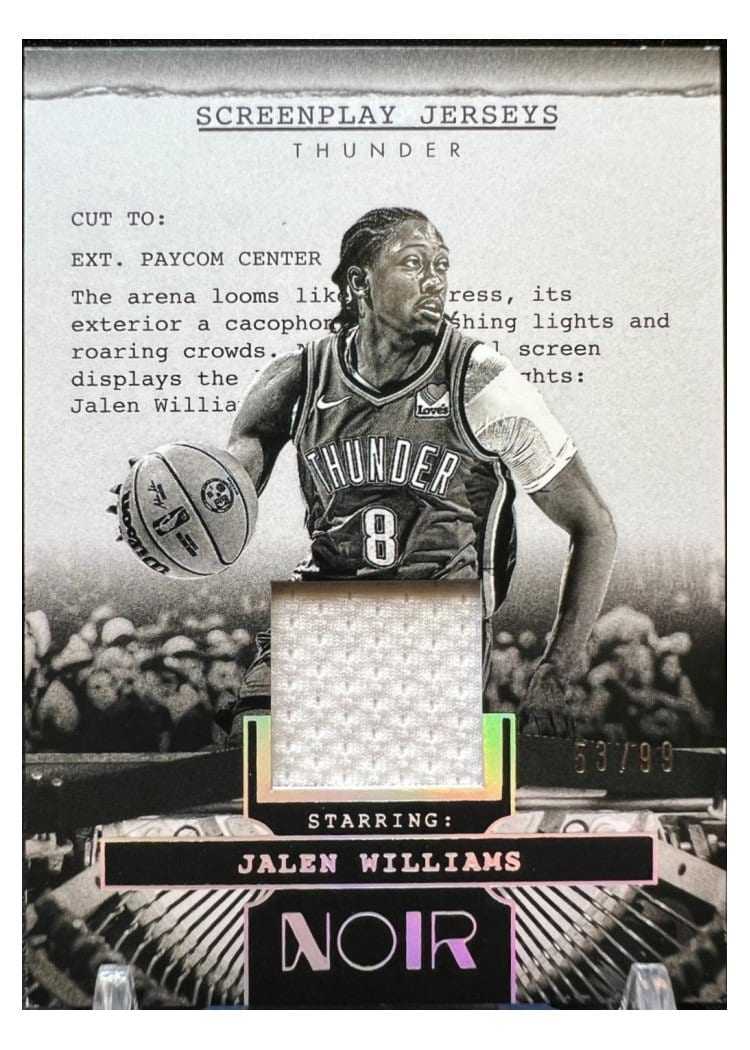 2024-25 Panini Noir Screenplay Jerseys Set Jalen Williams #22 card