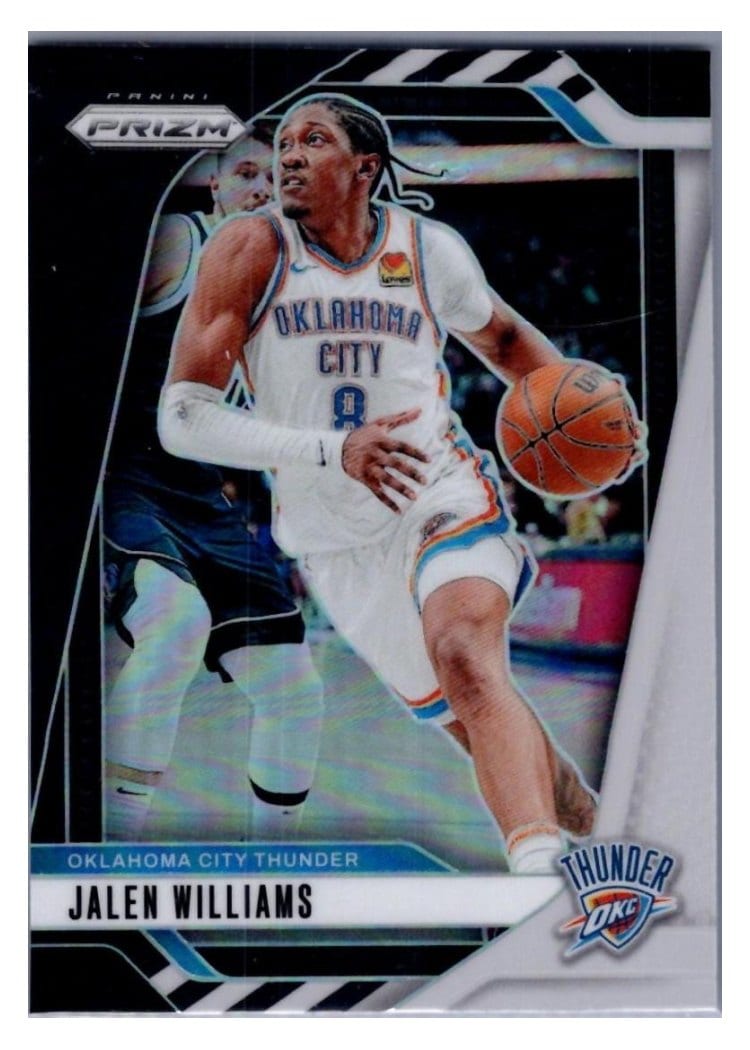 2024-25 Panini Prizm Base Set Jalen Williams Black White #65 card