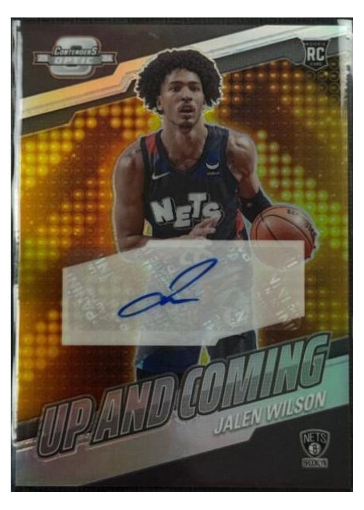2023-24 Panini Contenders Optic Up and Coming Autographs Jalen Wilson #UC-JWB card