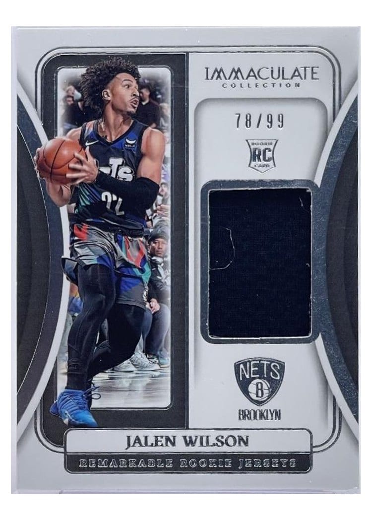 2023-24 Panini Immaculate Collection Remarkable Rookie Jerseys Jalen Wilson #4 card