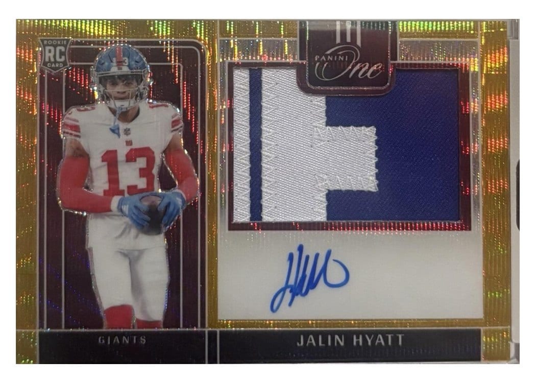 2023 Panini One Precision Rookie Patch Autographs Jalin Hyatt #304 card