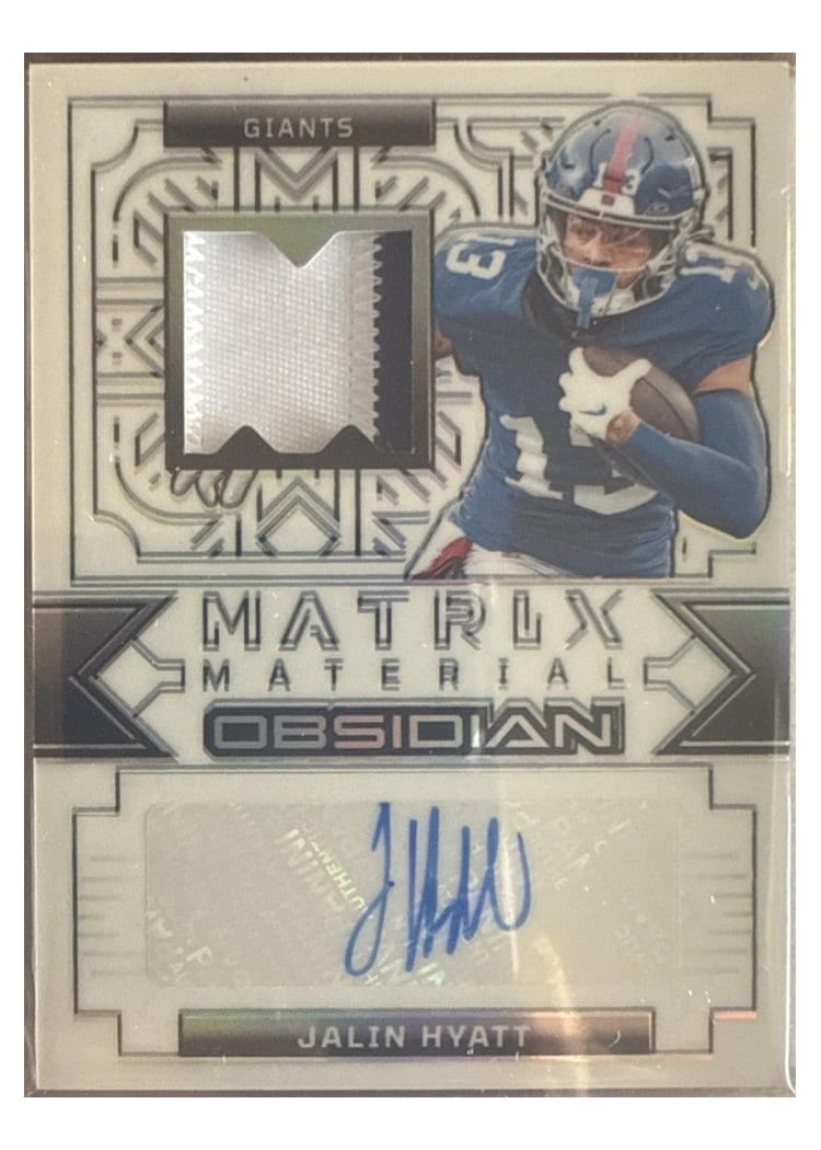 2024 Panini Obsidian Matrix Material Autographs Jalin Hyatt #5 card