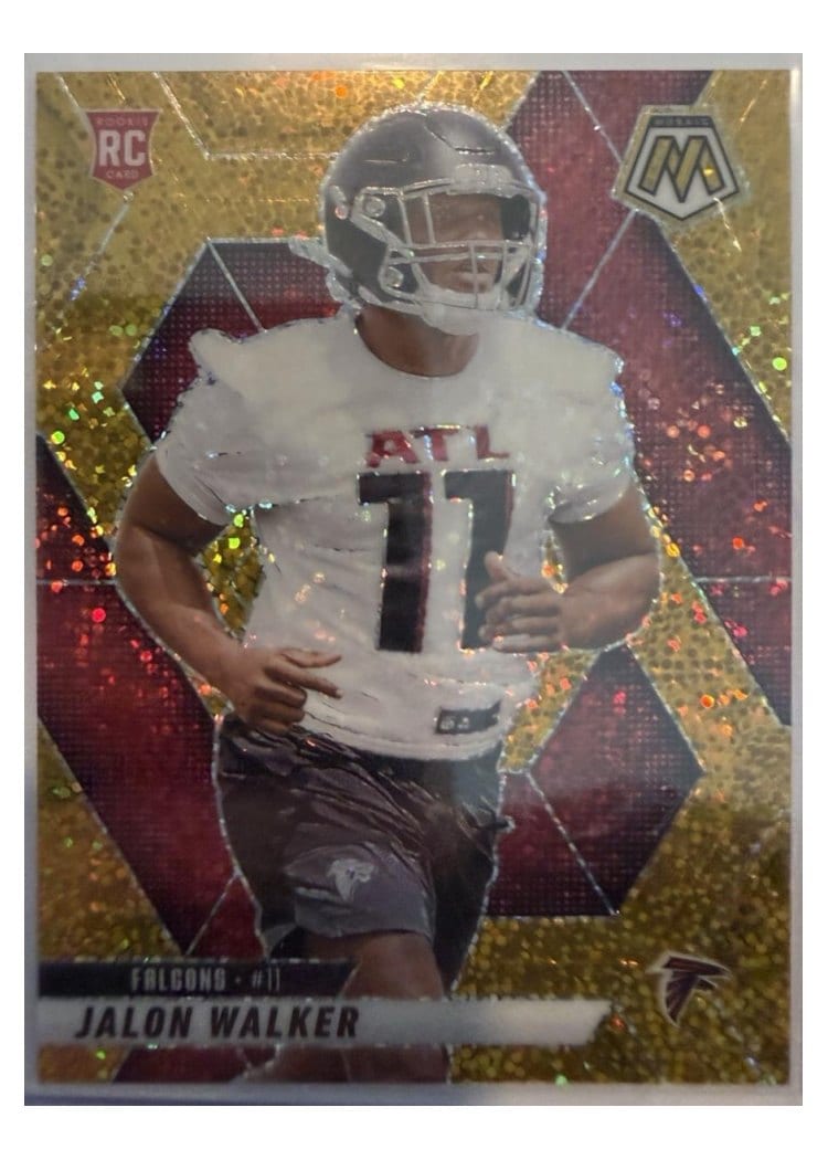 2025 Panini Mosaic Base Set Jalon Walker Gold Sparkle #377 card
