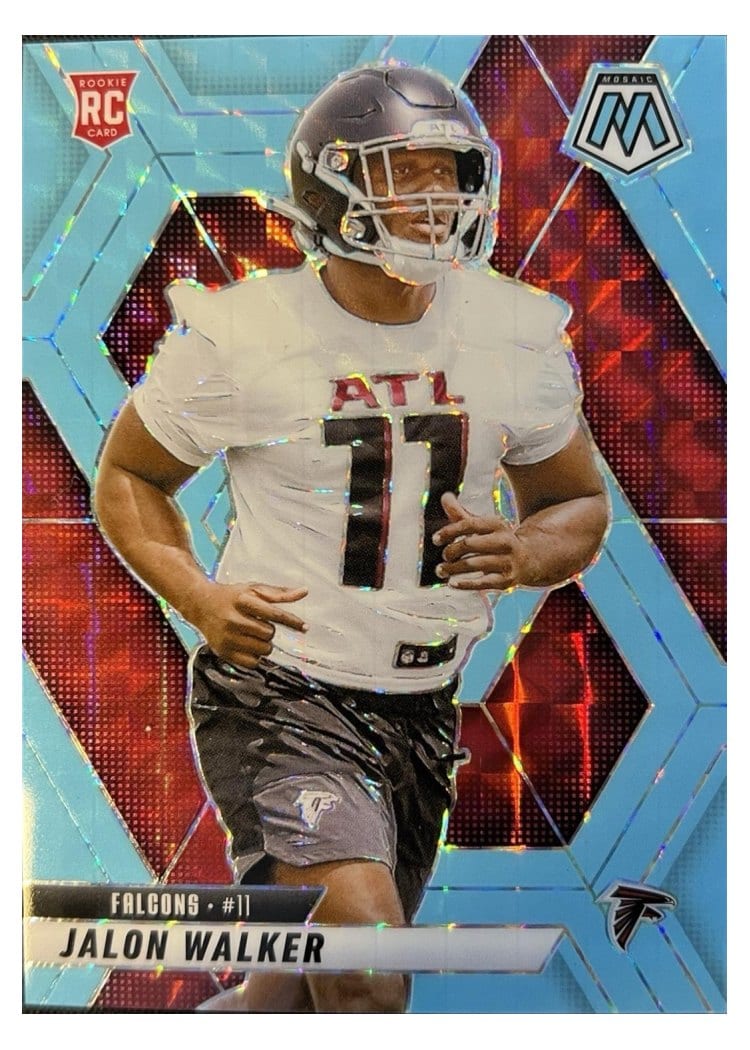 2025 Panini Mosaic Base Set Jalon Walker Blue Fluorescent #377 card