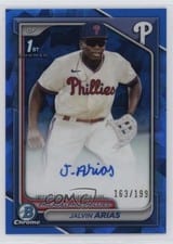 2024 Bowman Chrome Sapphire Edition Chrome Sapphire Prospect Autographs Jalvin Arias #CSPA-JA card