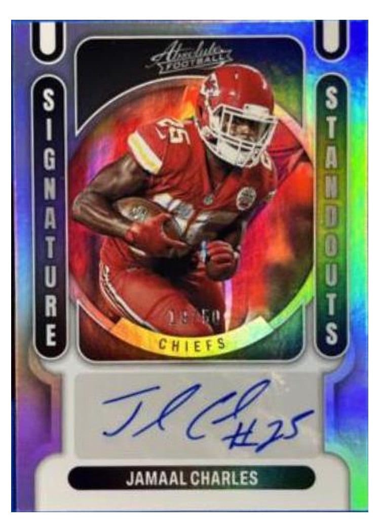 2022 Panini Absolute Signature Standouts Jamaal Charles #SS-JC card