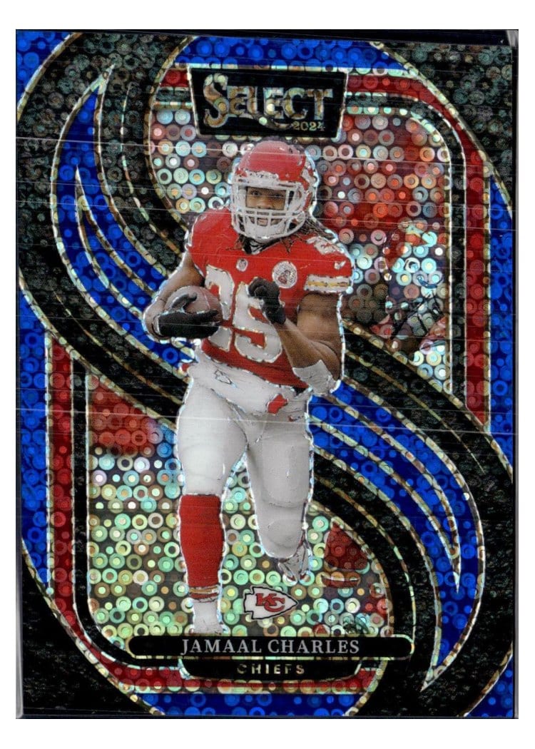 2024 Panini Select Base Set Jamaal Charles Blue Disco Prizm #166 card