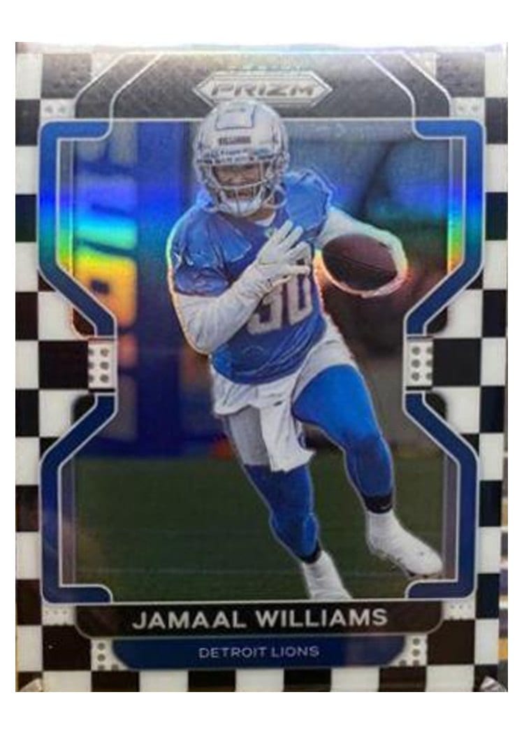 2021 Panini Prizm Base Set Jamaal Williams Black and White Checker Prizm #150 card