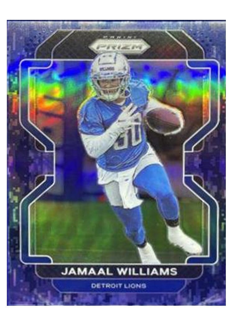 2021 Panini Prizm Base Set Jamaal Williams Blue Shimmer #150 card