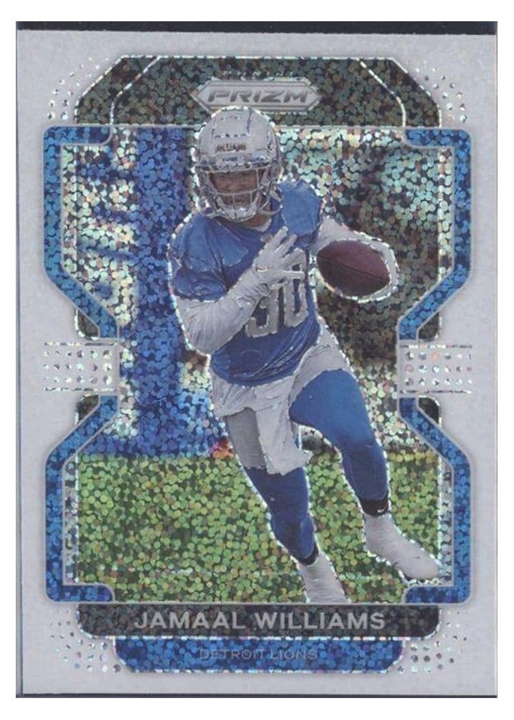 2021 Panini Prizm Base Set Jamaal Williams White Sparkle Prizm #150 card