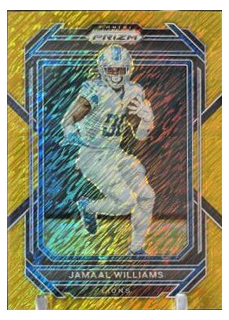 2022 Panini Prizm Base Set Jamaal Williams Gold Shimmer #97 card