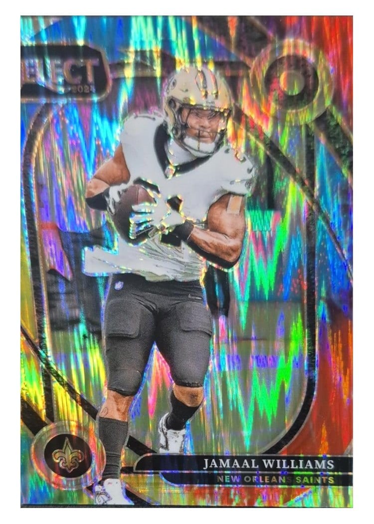 2024 Panini Select Base Set Jamaal Williams Tie-Dye Prizm Shock #266 card