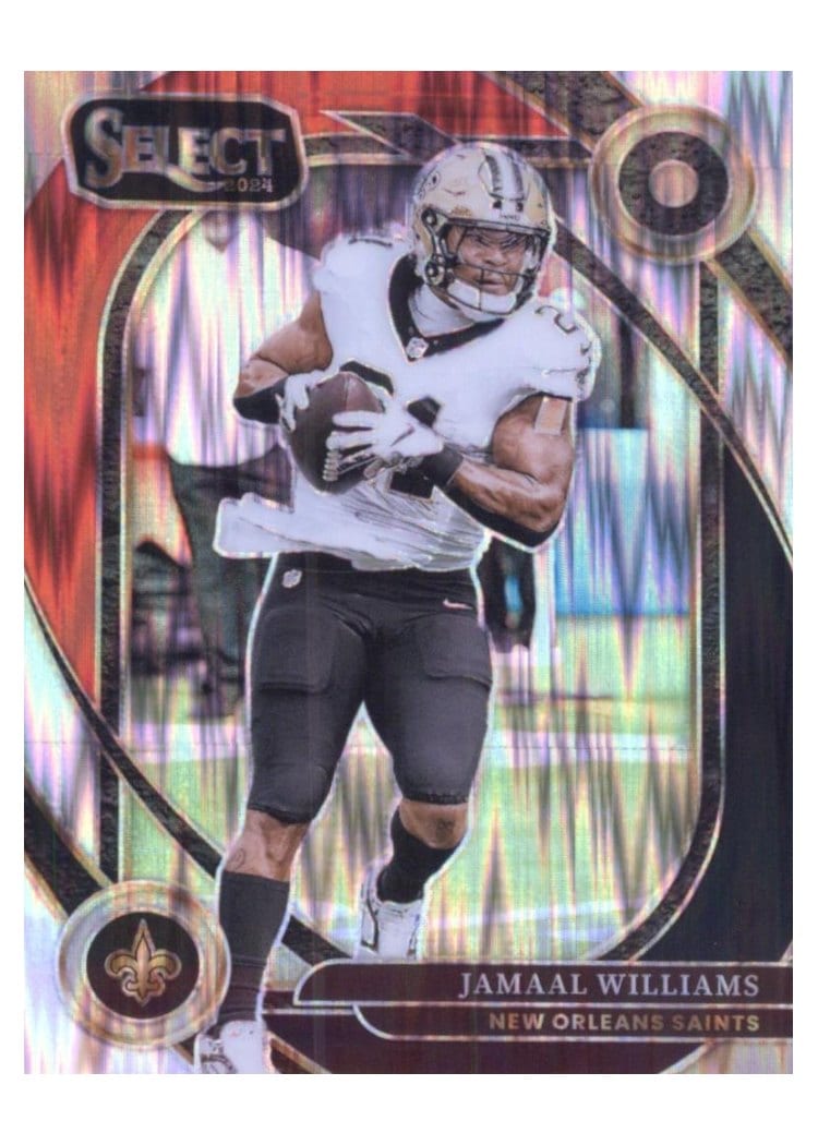2024 Panini Select Base Set Jamaal Williams Black Red Prizm Shock #266 card