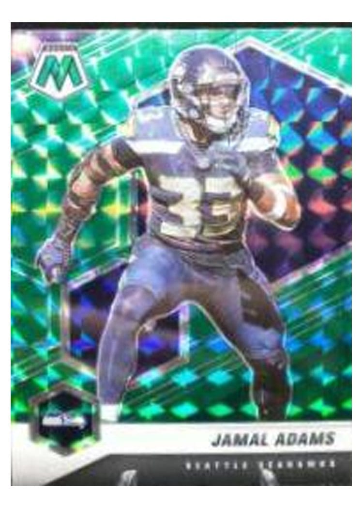 2021 Panini Mosaic Base Set Jamal Adams Green Fluorescent #185 card