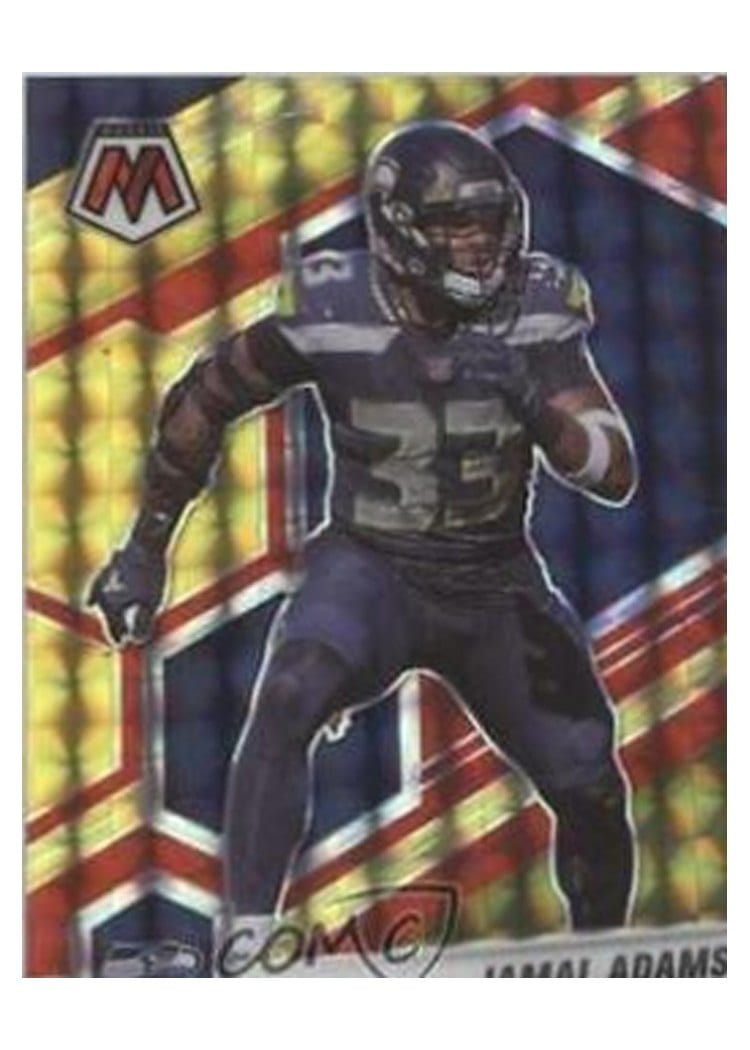 2021 Panini Mosaic Base Set Jamal Adams Choice Fusion Red & Yellow #185 card