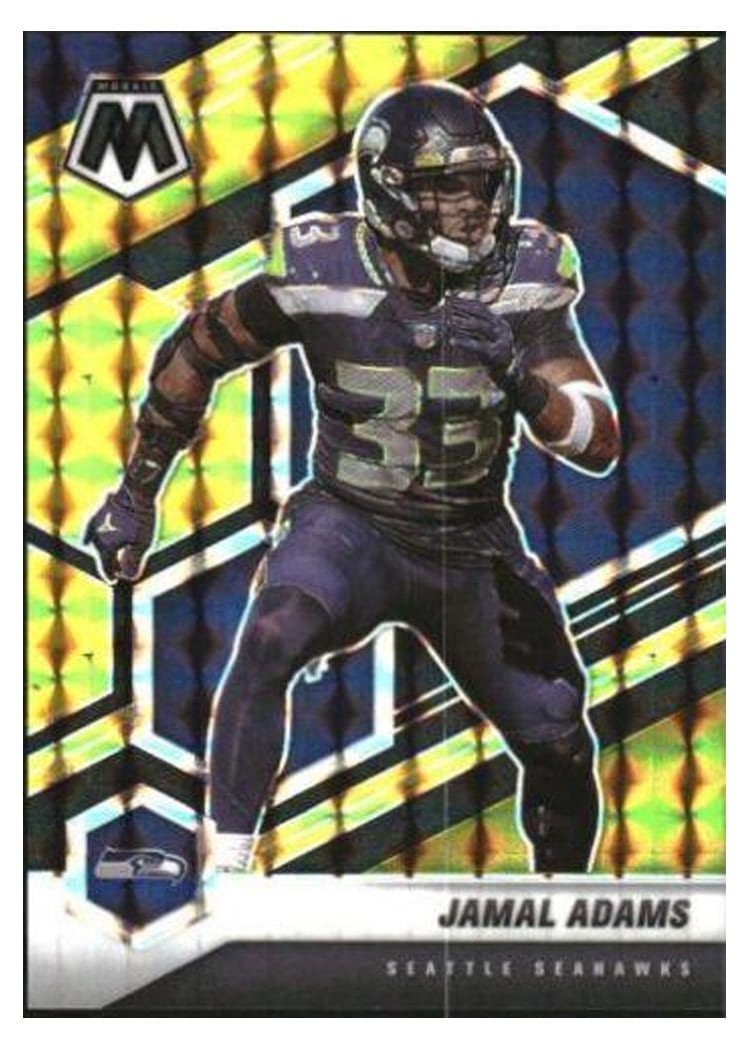 2021 Panini Mosaic Base Set Jamal Adams Choice Black Gold Mosaic #185 card
