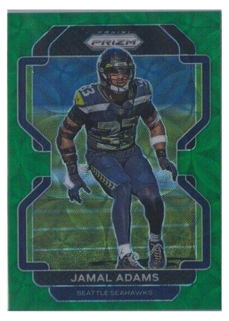 2021 Panini Prizm Base Set Jamal Adams Green Scope Prizm #49 card