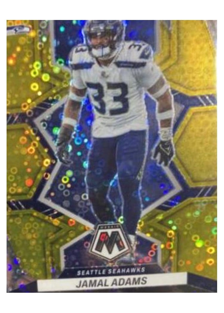 2022 Panini Mosaic Base Set Jamal Adams No Huddle Gold #228 card