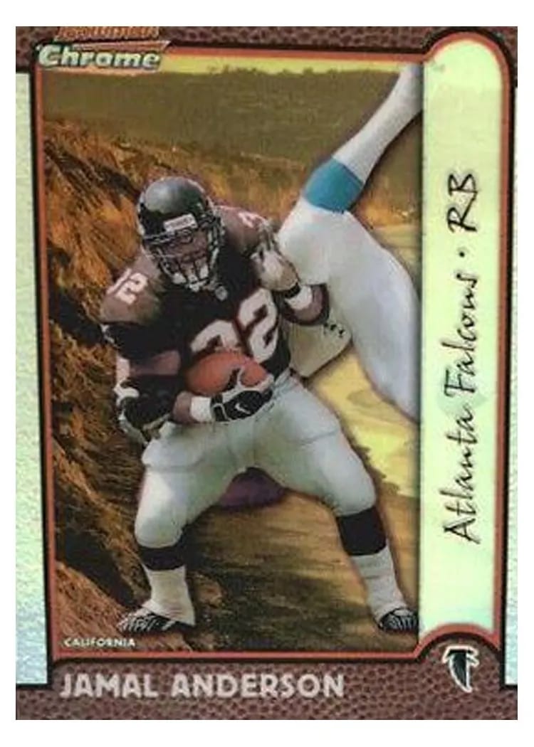 1999 Bowman Chrome Jamal Anderson #30 card