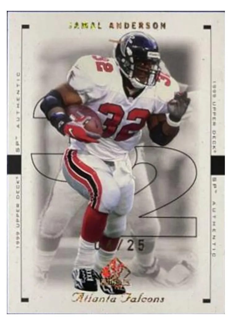 1999 SP Authentic Jamal Anderson #4 card