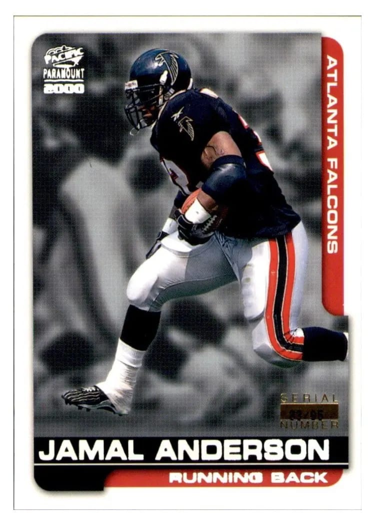 2000 Pacific Paramount Jamal Anderson #8 card
