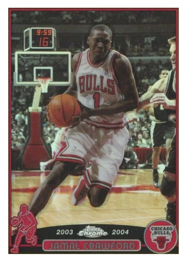 2003 Topps Chrome Jamal Crawford #50 card