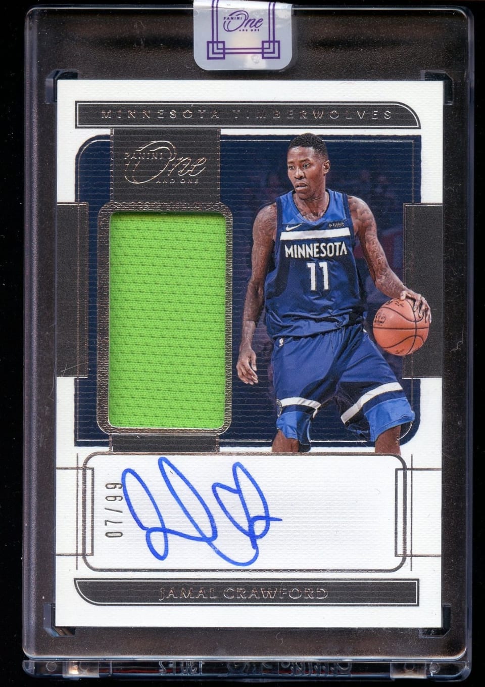 2021-22 Panini One and One Jersey Autographs Jamal Crawford #JA-JCF card