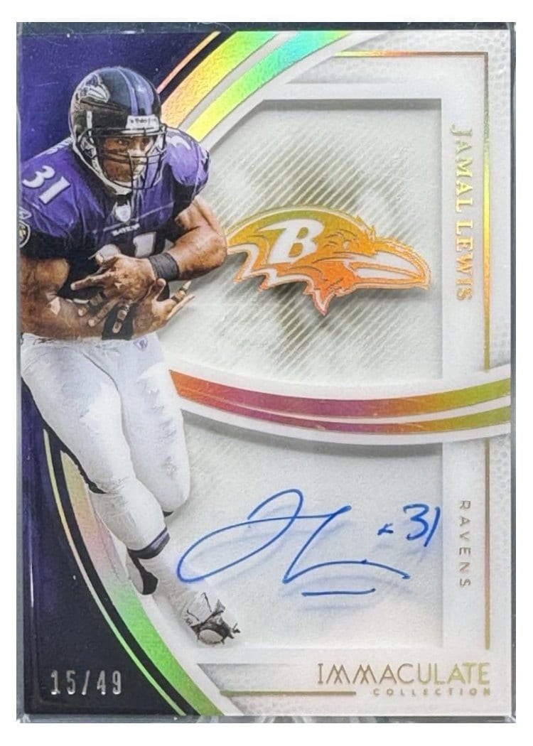 2025 Panini Immaculate Immaculate Shadowbox Signatures Jamal Lewis #13 card