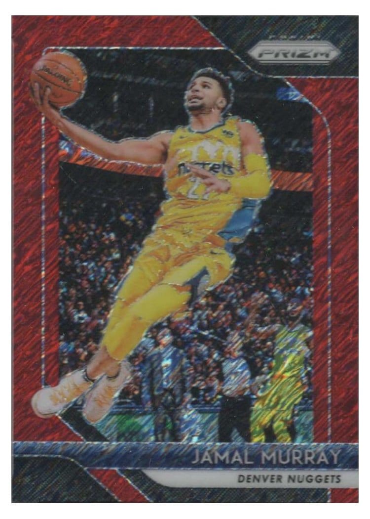 2018-19 Panini Prizm Base Set Jamal Murray Red Shimmer Prizm #62 card