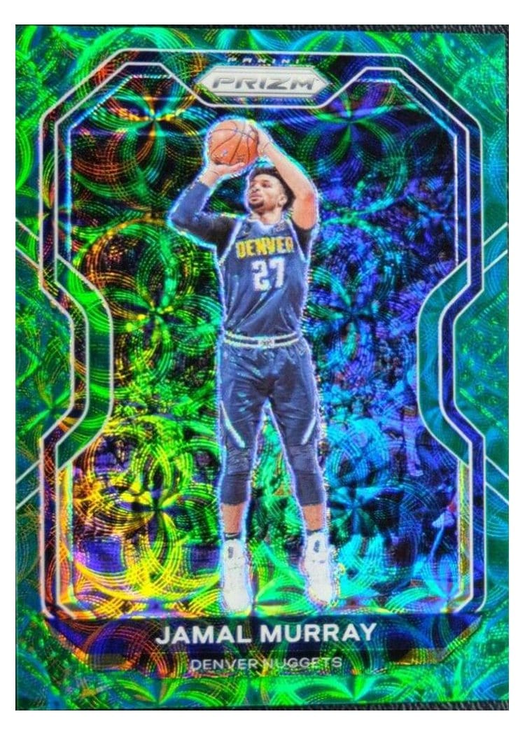 2020-21 Panini Prizm Base Set Jamal Murray Choice Green Prizm #124 card