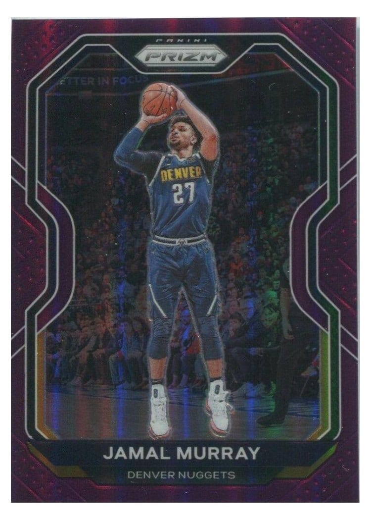2020-21 Panini Prizm Base Set Jamal Murray Purple Prizm #124 card
