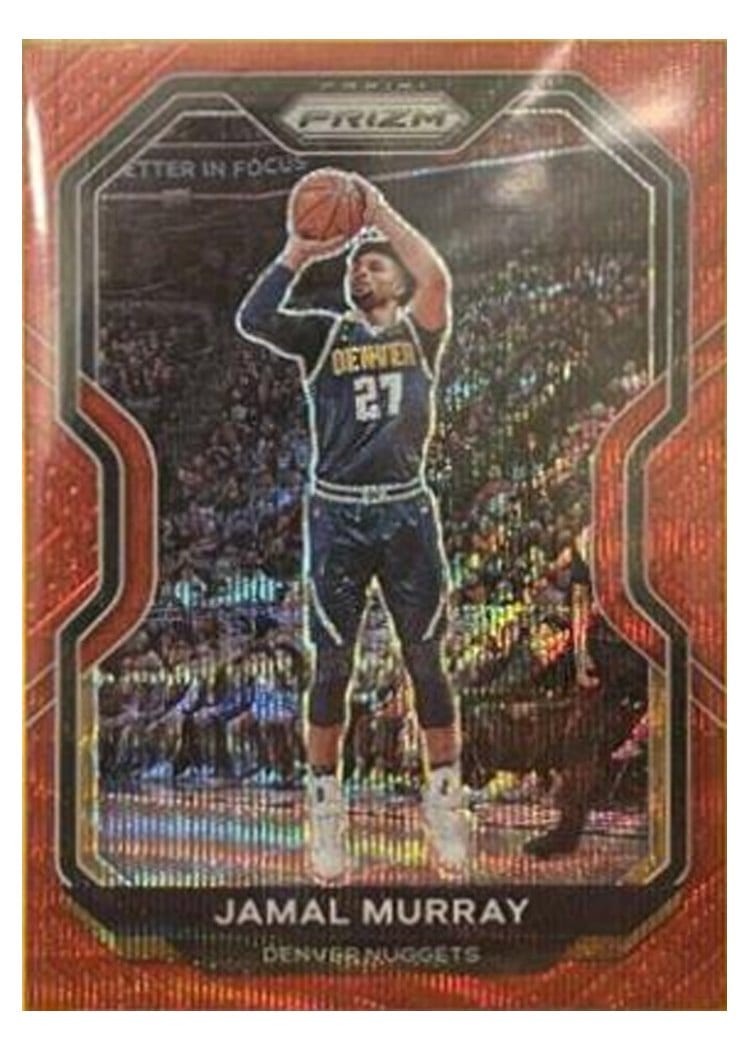 2020-21 Panini Prizm Base Set Jamal Murray Red Prizm #124 card