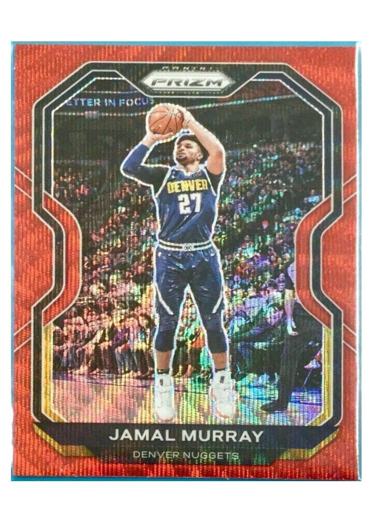 2020-21 Panini Prizm Base Set Jamal Murray Ruby Wave Prizm #124 card