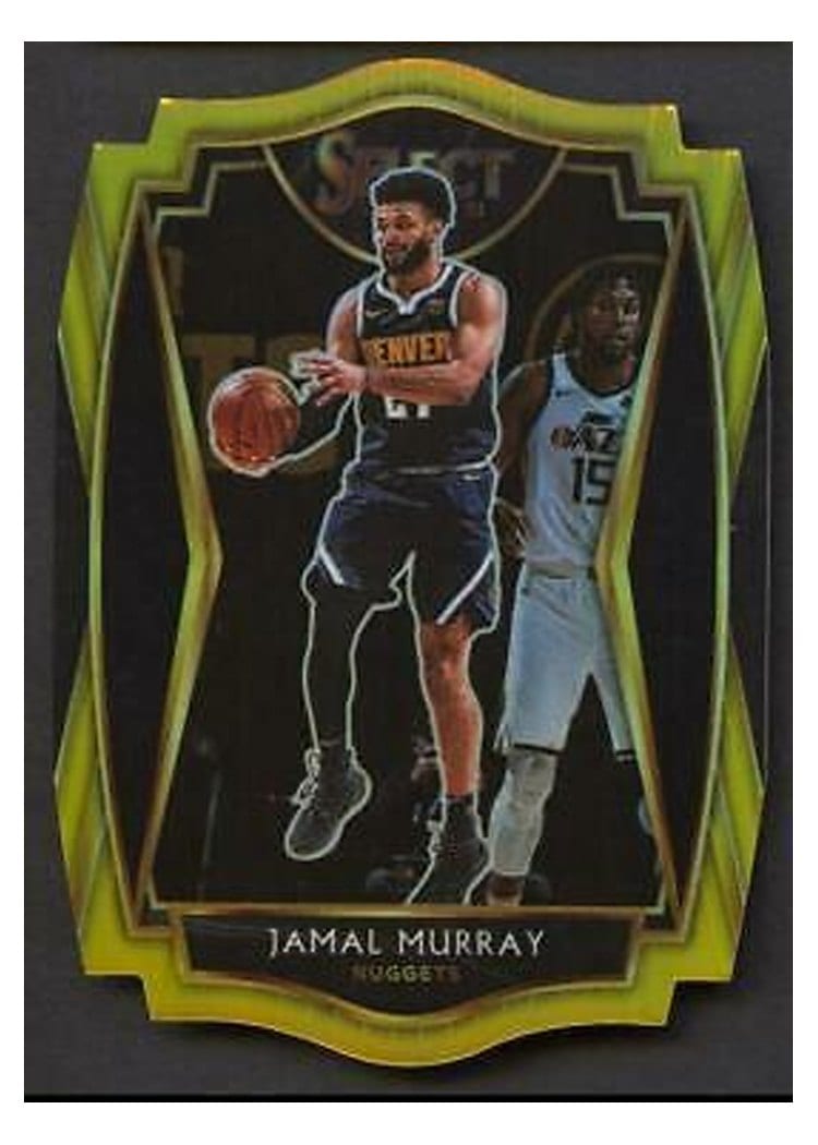 2020-21 Panini Select Base Set Jamal Murray Gold Prizm Die Cut #142 card
