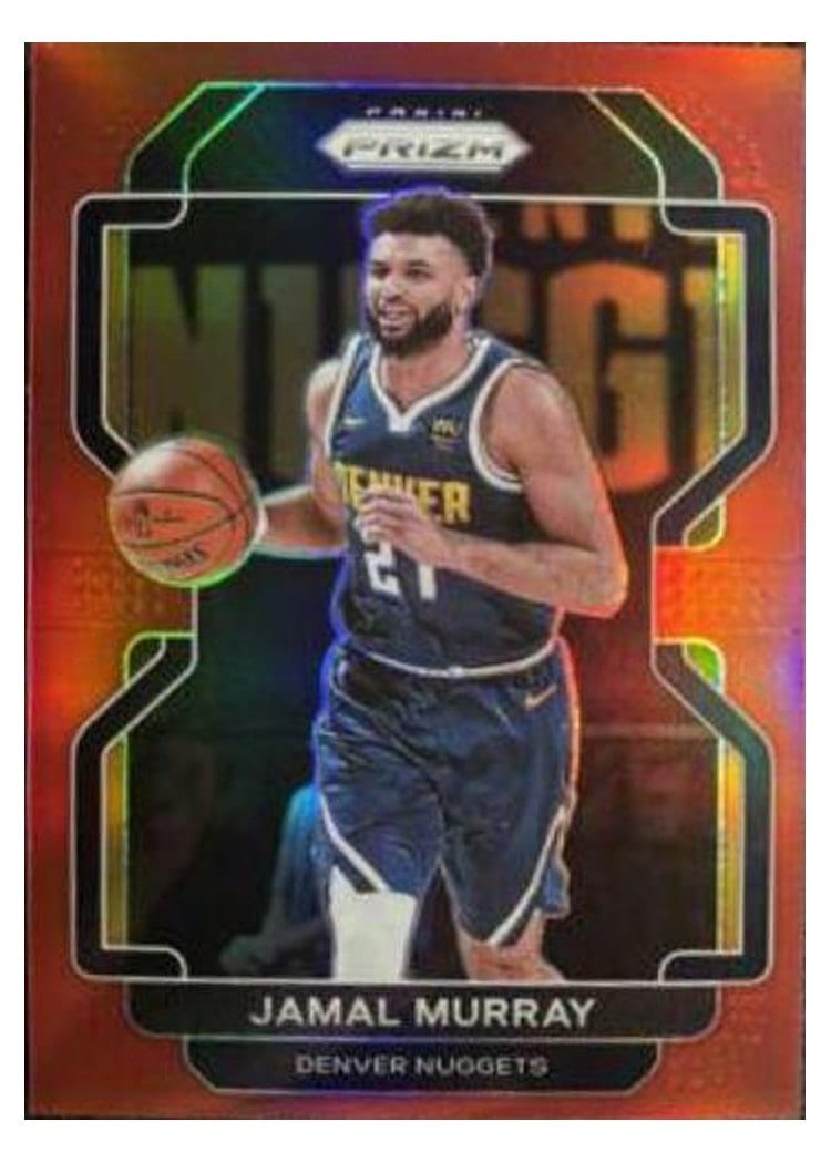 2021-22 Panini Prizm Base Set Jamal Murray Red Prizm #102 card