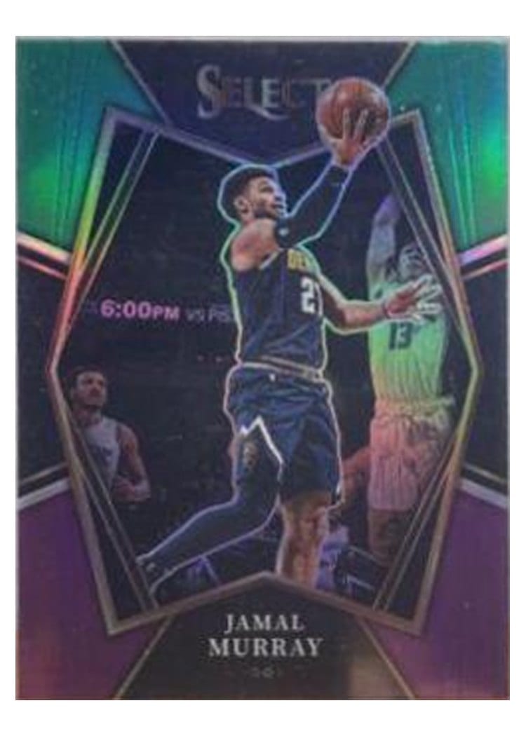 2022-23 Panini Select Base Set Jamal Murray Green White Purple Prizm #239 card