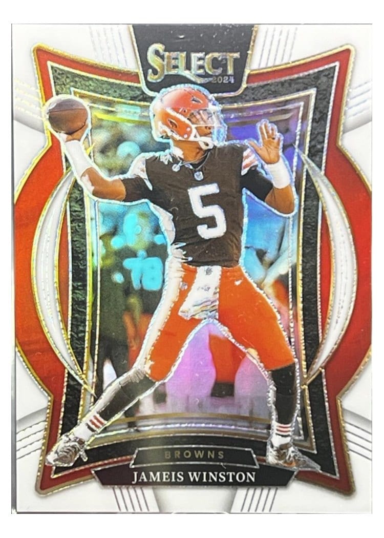 2024 Panini Select Base Set Jameis Winston White Prizm #67 card