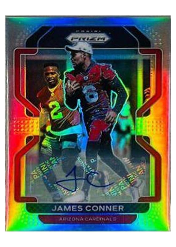2021 Panini Prizm Base Set James Conner Autographs Silver Prizm #78 card