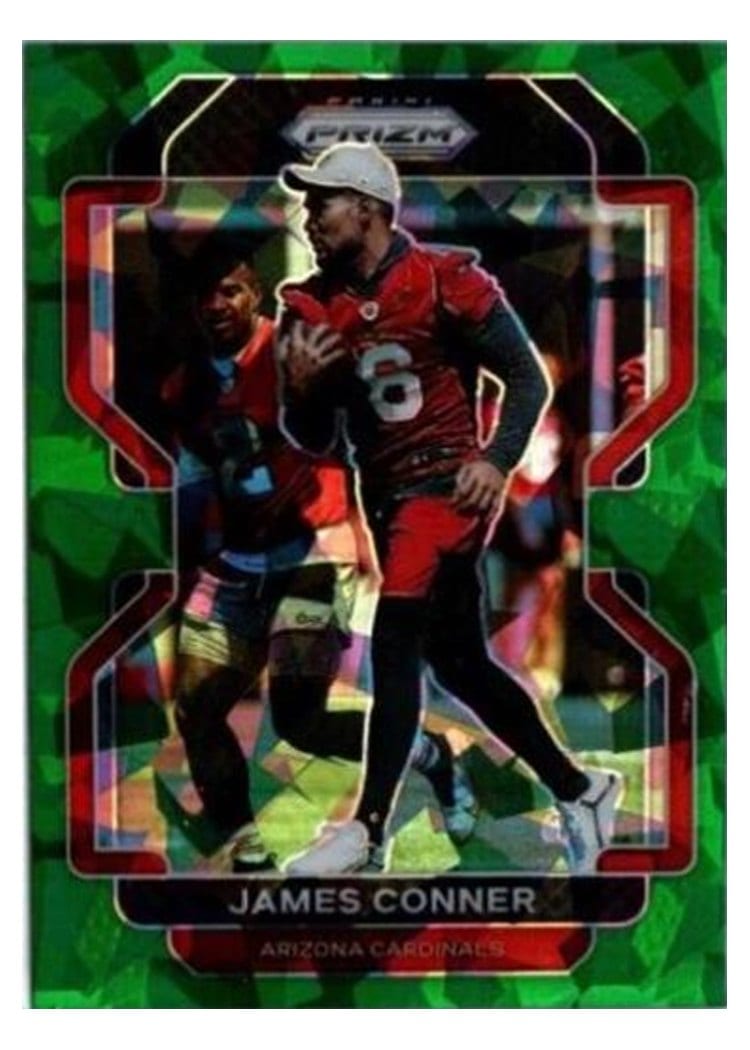 2021 Panini Prizm Base Set James Conner Green Ice Prizm #78 card