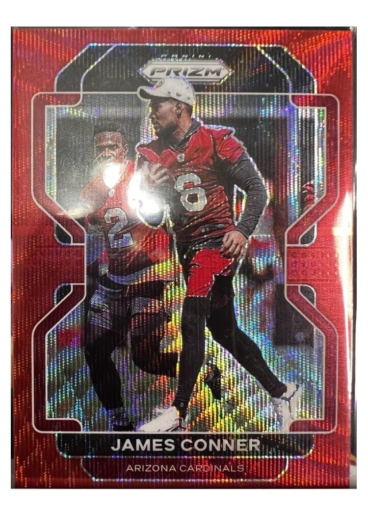 2021 Panini Prizm Base Set James Conner Red Wave Prizm #78 card