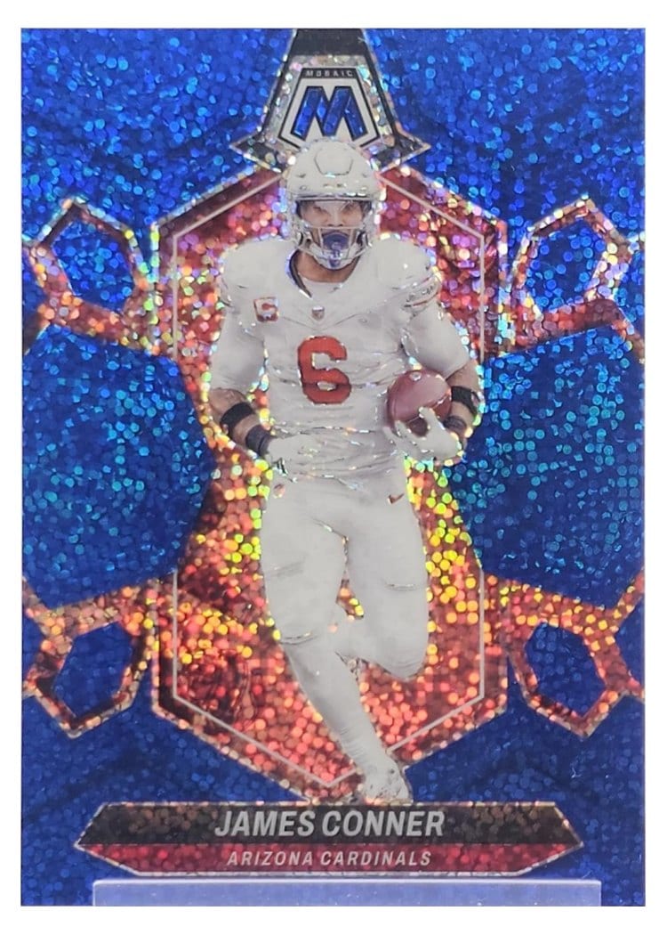 2024 Panini Mosaic Base Set James Conner Blue Sparkle #2 card