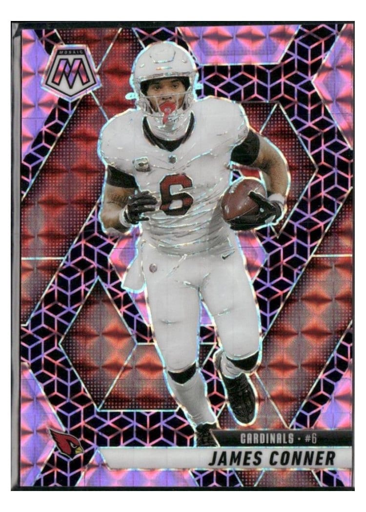 2025 Panini Mosaic Base Set James Conner Pink Spectris #227 card