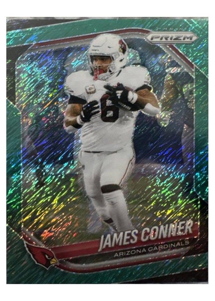 2025 Panini Prizm Base Set James Conner Green Shimmer #171 card