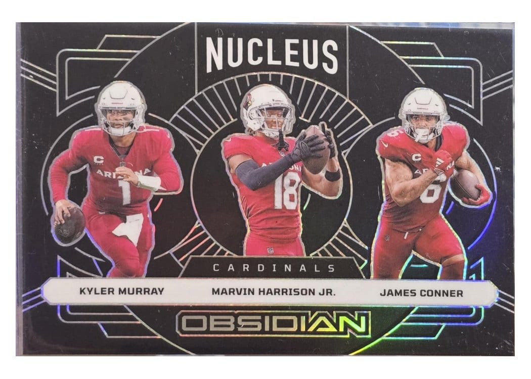 2024 Panini Obsidian Nucleus James Conner/Kyler Murray/Marvin Harrison Jr. #6 card