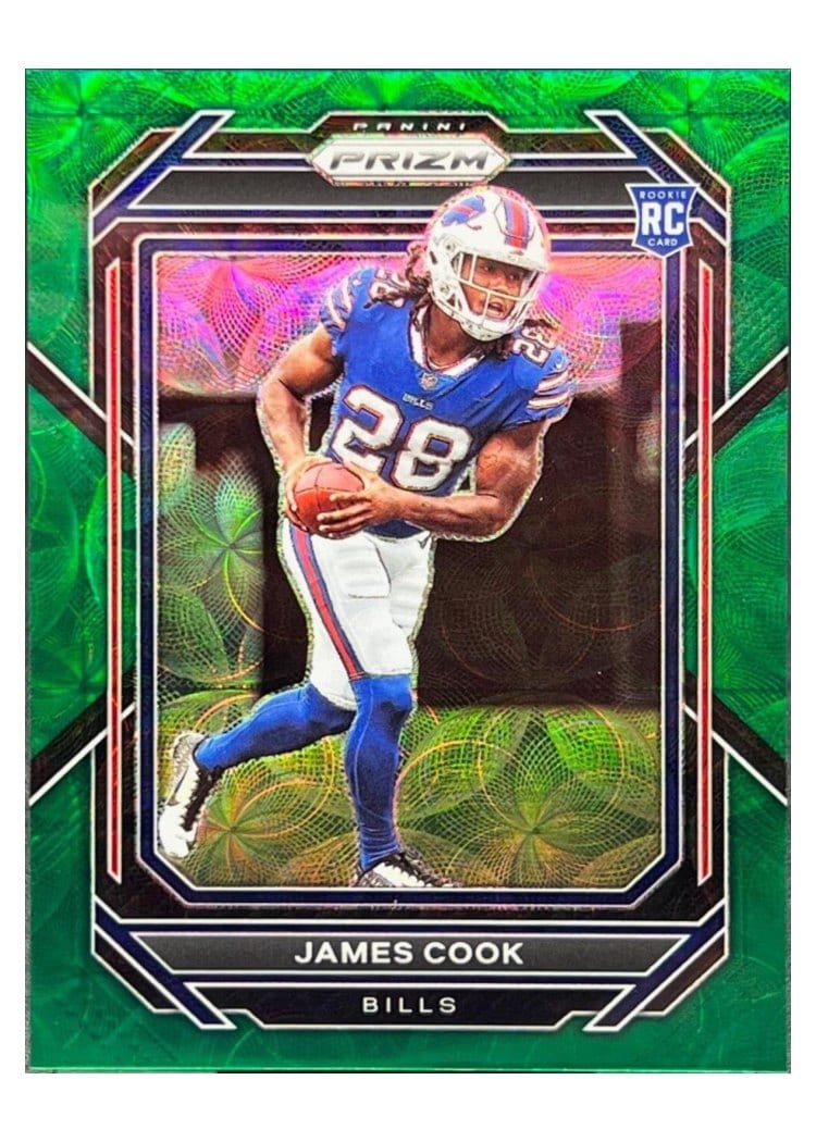 2022 Panini Prizm Base Set James Cook Green Scope #319 card