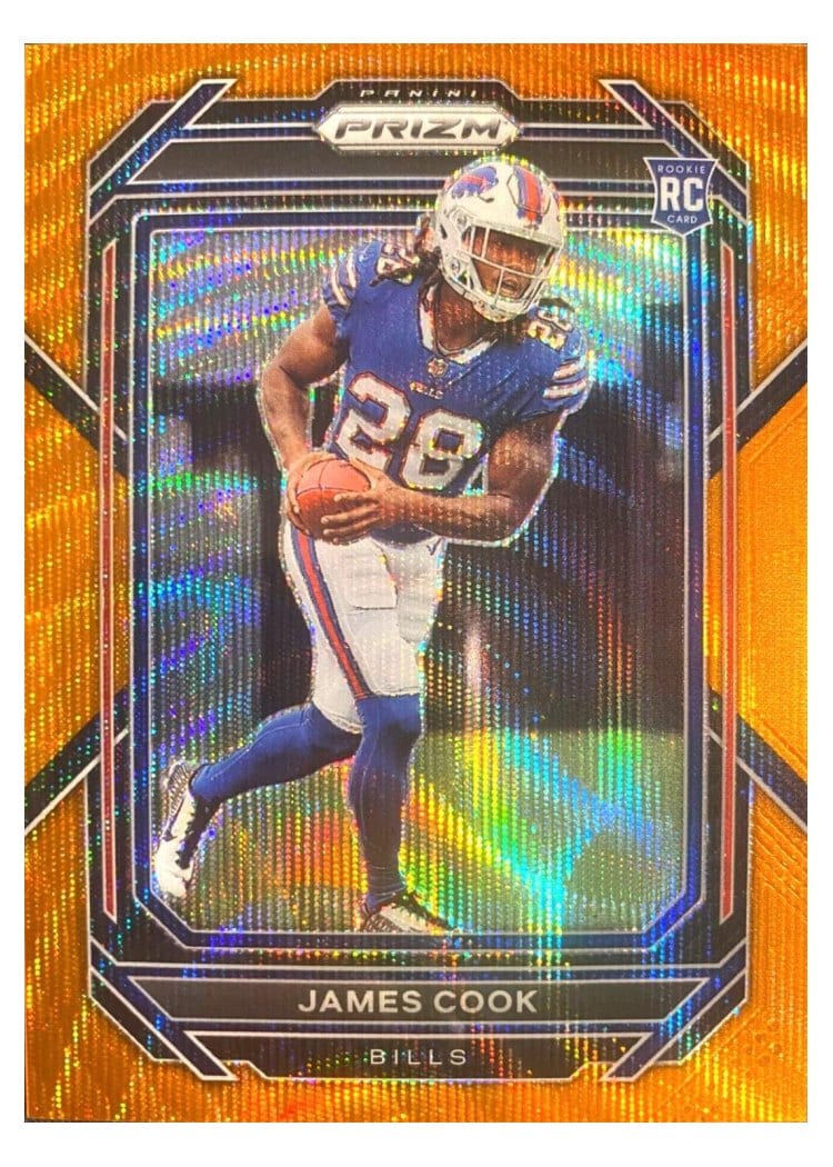 2022 Panini Prizm Base Set James Cook Orange Wave #319 card