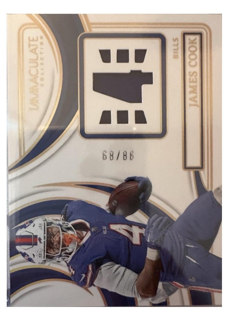 2024 Panini Immaculate Collection Immaculate Numbers Memorabilia James Cook #19 card