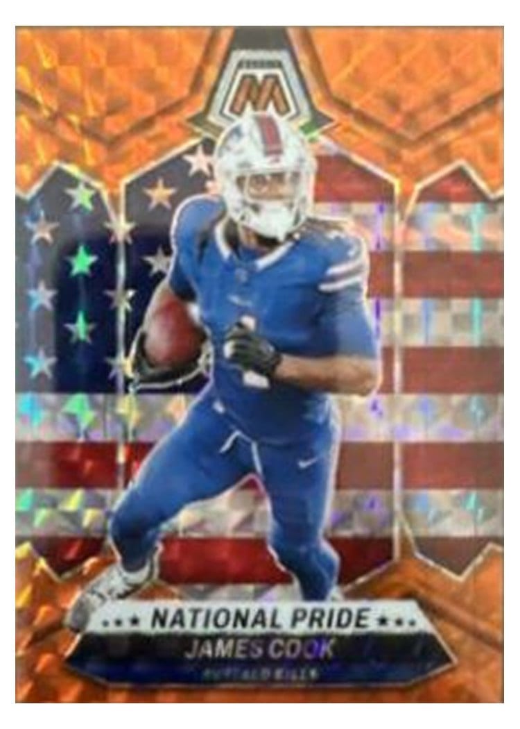 2024 Panini Mosaic Base Set James Cook Orange #259 card