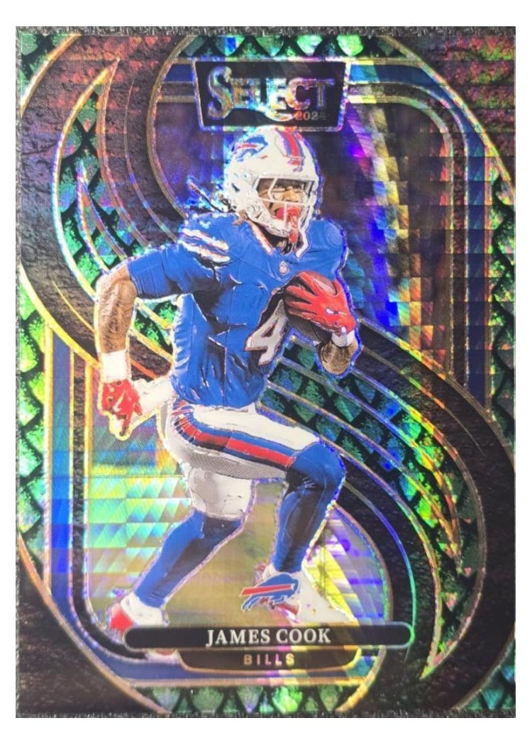 2024 Panini Select Base Set James Cook Dragon Scale Prizm #167 card